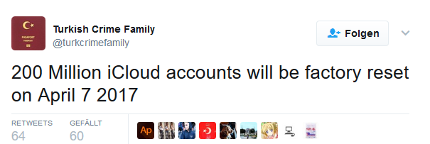 Hacker Drohung über Twitter