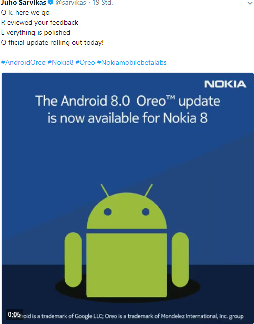 HMD Global bestätigt Android Oreo